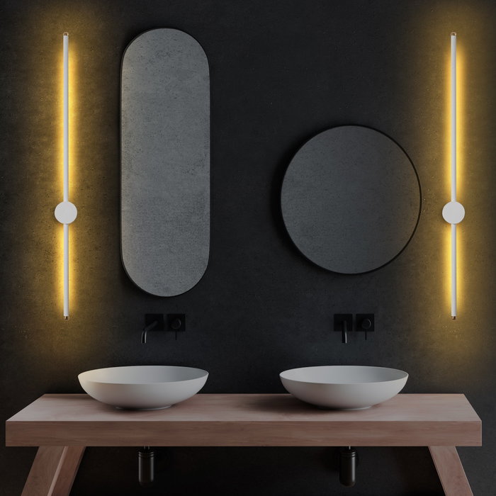 Opviq Sword - 13486 Lámpara de pared Blanca de Metal